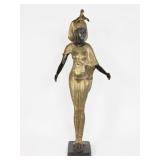 Large Brass Egyptian "Selket" Statue