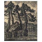 Birgir Sandzen "A Mountain Lake" Woodcut Print