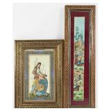 (2) Persian Paintings on Bone