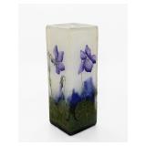 Daum Nancy "Violets" Cameo Vase