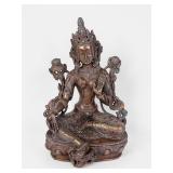 Tibetan Copper, Coral, & Turquoise "Green Tara"...