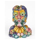After Giuseppe Arcimboldo Italian Ceramic Bust