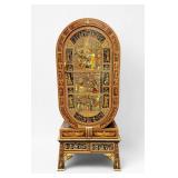 Large Egyptian Themed Inlaid & Painted Cabinet