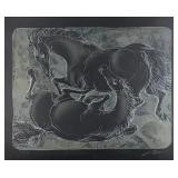 Hans Erni "Two Horses" Lithograph