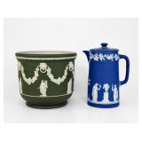 (2) Wedgwood Jasperware Cameo Vessels