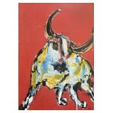 Qunce Zeng - Bull - Monumental Original Painting o