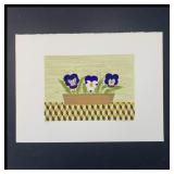Mary Faulconer's 'Three Pansies' Limited Edition P