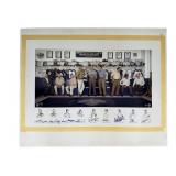 Toronto Maple Leafs 'Captain's Row' with 9 Signatu