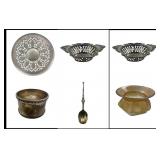 Fine Sterling Silver and Art Glass Group - Birks S