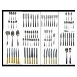 Extensive Oneida Lilac Time Stainless Flatware Set