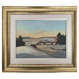 John Beynon Original Oil on Canvas Winter Landscap