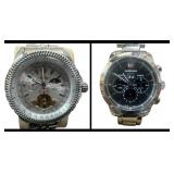 Pair Luxury Inspired Chronograph Wristwatches - Br