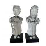 Monumental Lorenzo Rozano Signed Crystal Figural B