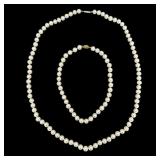 Matched Pair of Vintage Cultured Pearl Necklaces -