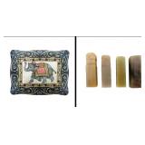 Set of Four Chinese Carved Shoushan Soapstone Name