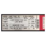 Luke Bryan Unused Concert Ticket Stub
