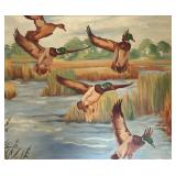 ï¿½Mallards in Flight Over Wetlandsï¿½ by B. Allison -