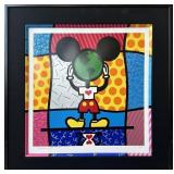 Romero Britto ï¿½Mickey Earthï¿½ Pop Art Serigraph (Ha