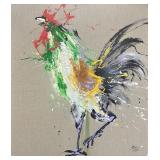 Qunce Zeng - Rooster - Original Large-Scale Acryli