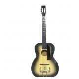 Mid-Century Vintage Sunburst Parlor Acoustic Guita