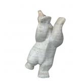 Inuit Dancing Bear Stone Carving by Joanie Ragee -