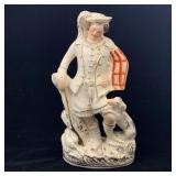 Ceramic Man with Dog