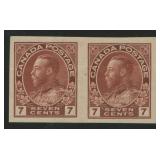 Canada 1911-1925 #114a a MH 7c red brown IMPERFORA