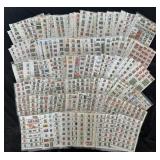 World Used Collection on homemade approval sheets,