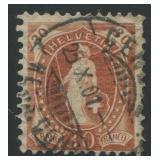 Switzerland 1882 - 1904, #95b a used 30c brown typ