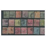 Jamaica 1870 - 1891 #7 / 24 a used group of 21 unc