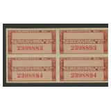 Newfoundland 1945 #TB 51, a MNH block of four of t