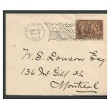 Canada 1897 #55, tied to a Montreal Jubilee flag c