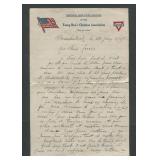 Russia 1919, a French written letter on YMCA stati