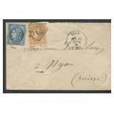 France 1870 - 1871 #42 and #45 tied by 2145 diamon
