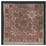 Canada - Newfoundland 1860 #12ii, a used 5d ventia