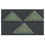 Canada - Newfoundland 1860 #11a 3c green, three MN