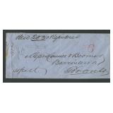 Canada 1857, (Feb ??) a registered letter from Ham