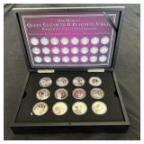 Part set of 12 of 24 Platinum plated proofs, to ce