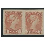 Canada 1888 - 1897,#45b, 10c red-brown IMPERFORATE