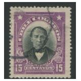 Chile 1915 -1925, #155a, used 15c violet and black