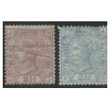 Great Britain #68 MH 2 1/2d claret, plate 1 on anc