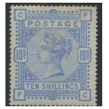 Great Britain 1884 #109 10/- ultra, MH with some H