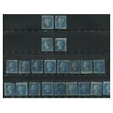 Great Britain 1855 - 1858, #14 / #29, a used group