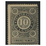 Belguim - Telegraph Receipt Stamp 1897 #RT1, a MNH