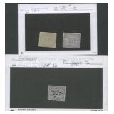 Germany 3 stamps, 1 #12 mint ng, 1 #13 MH, 1 #13 u
