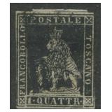 Tucany 1851 #1, a rare used stamp, Cat $2250.00