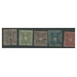 Tuscany 1860 #17-#21 used set margins touching to
