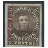 New Brunswick Connell 5Pv VF proof on India paper,