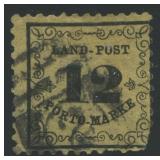 German State - Baden 1862 Rural Postage Due, #LJ 3