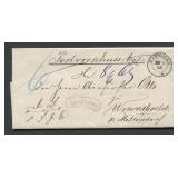 Hanover 1868, a stampless folded letter to Mellend